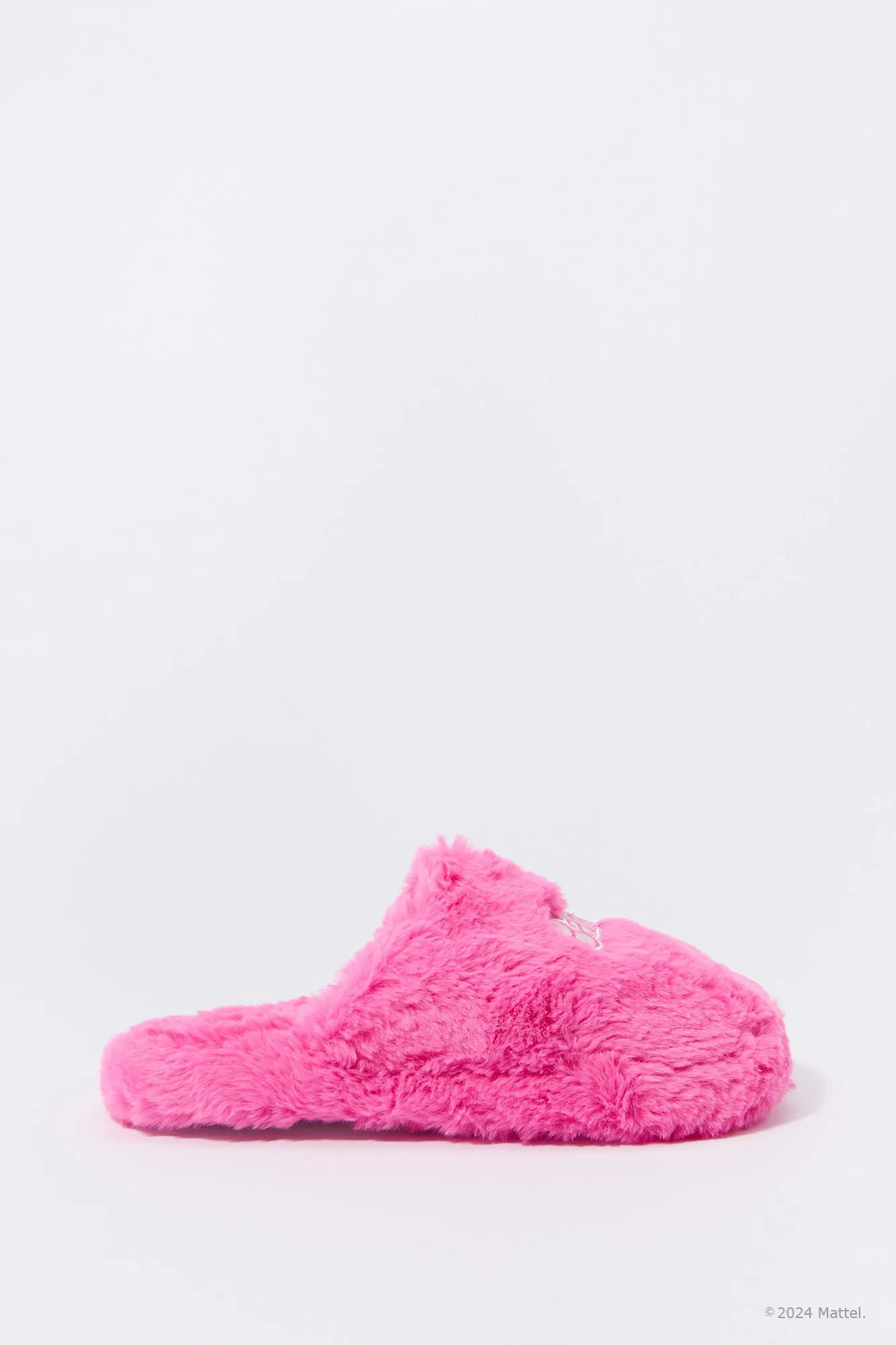 Barbie™ Embroidered Faux Fur Slippers