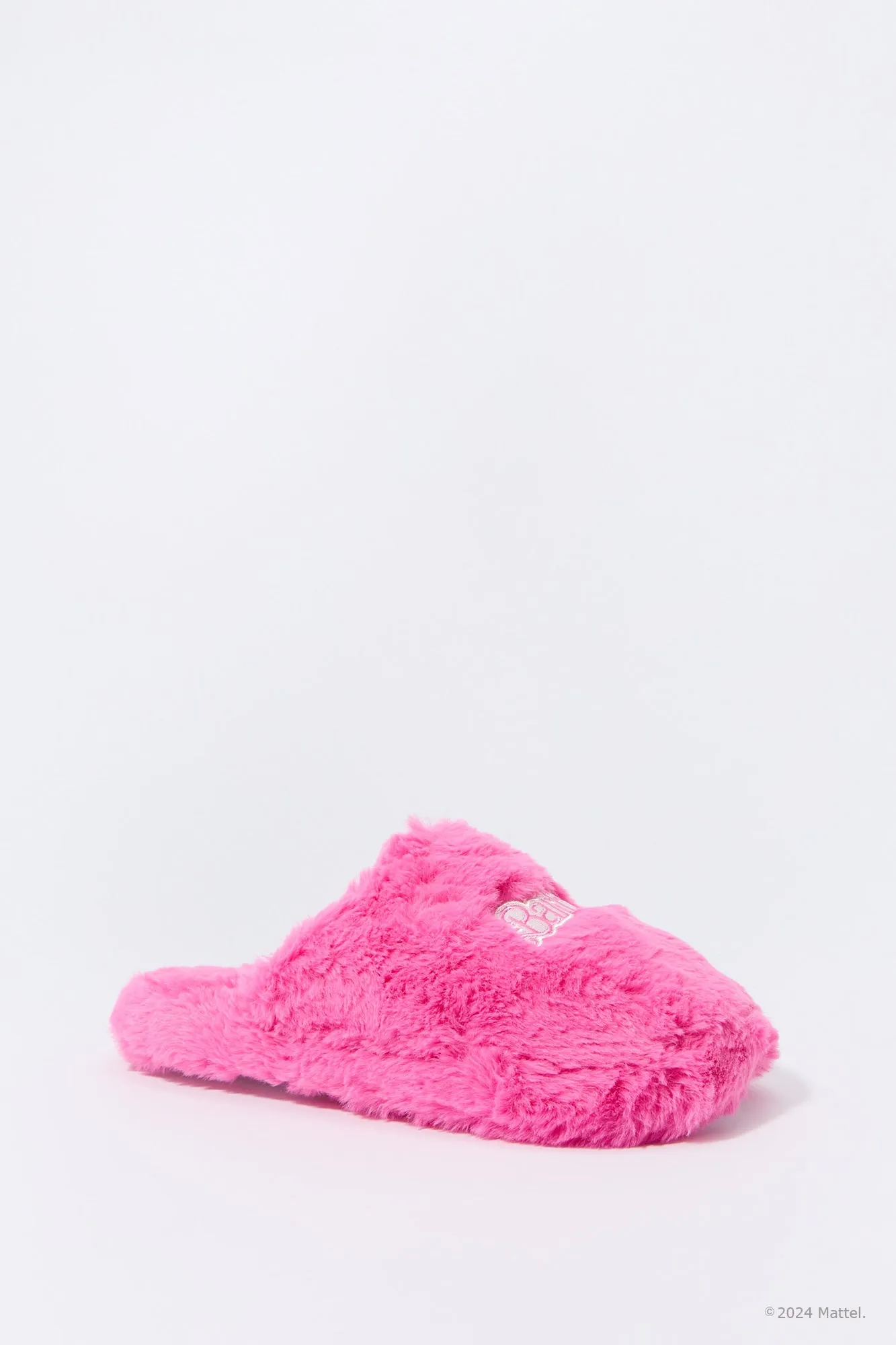 Barbie™ Embroidered Faux Fur Slippers