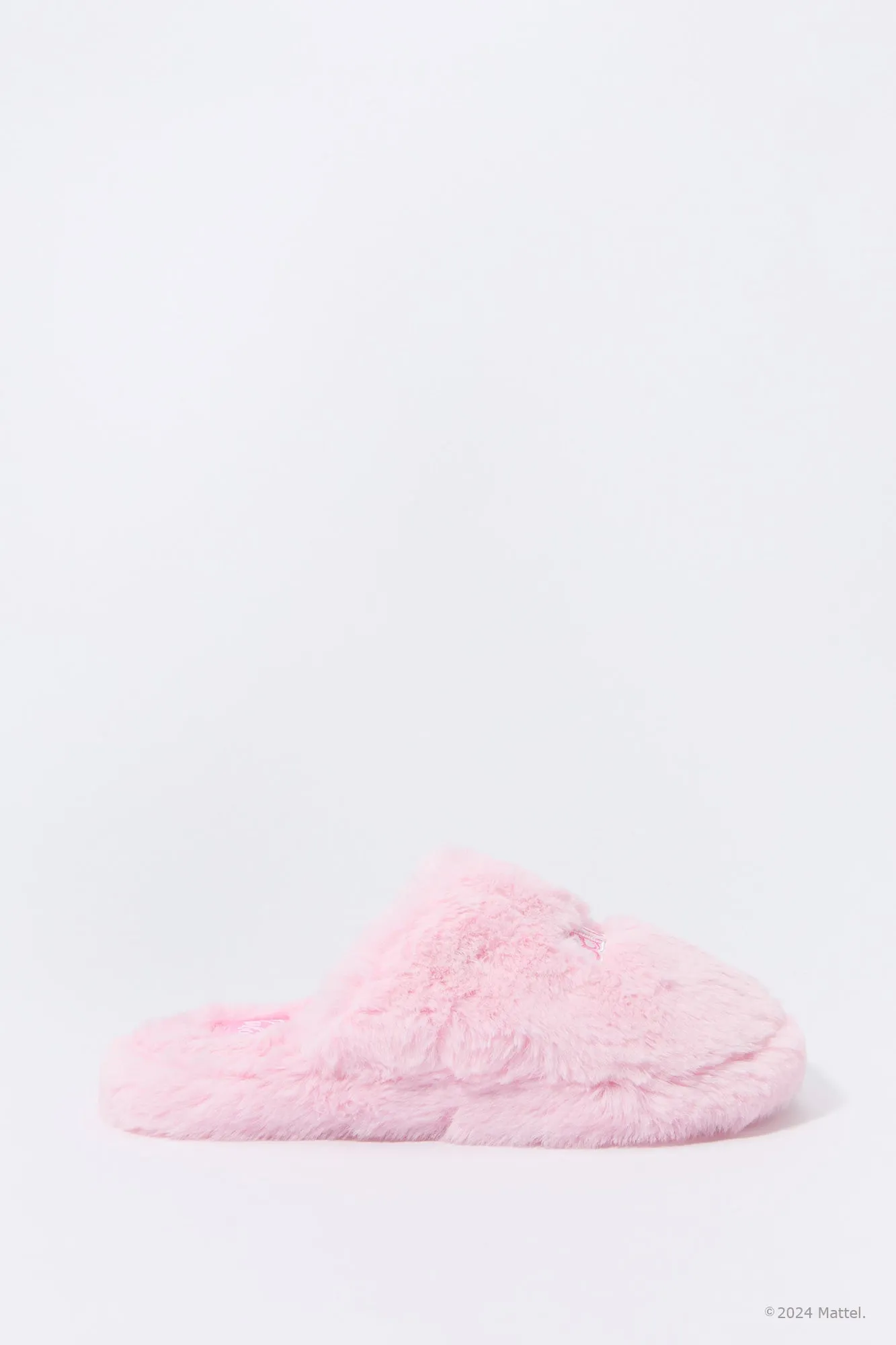 Barbie™ Embroidered Faux Fur Slippers