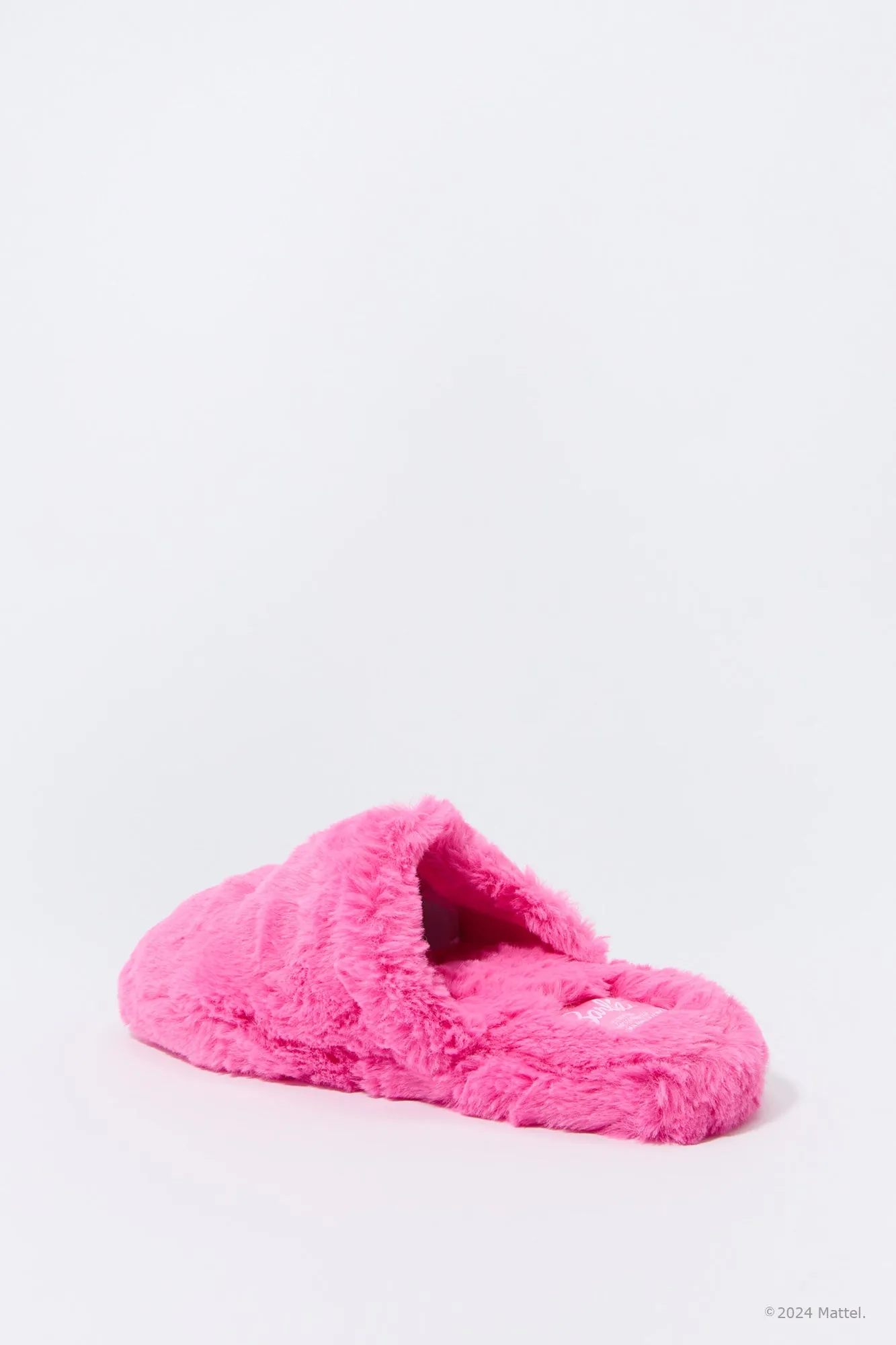 Barbie™ Embroidered Faux Fur Slippers