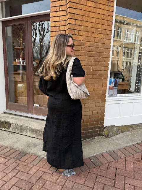 Black Swan Linen Maxi