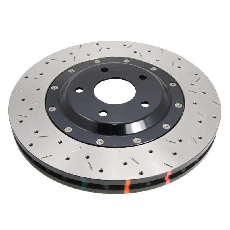 DBA 09  Nissan GTR R-35 Rear Drilled & Slotted 5000 Series 2 Piece Rotor Assembled w/ Black Hat (Ava
