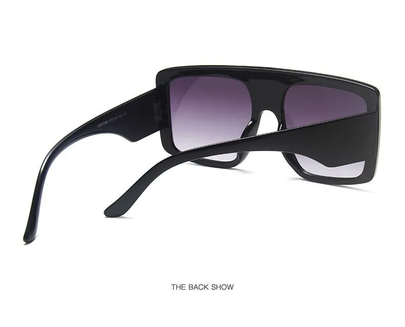 Fashion Square Sunglasses, Oversized Big Frame Designer Gradient Shades