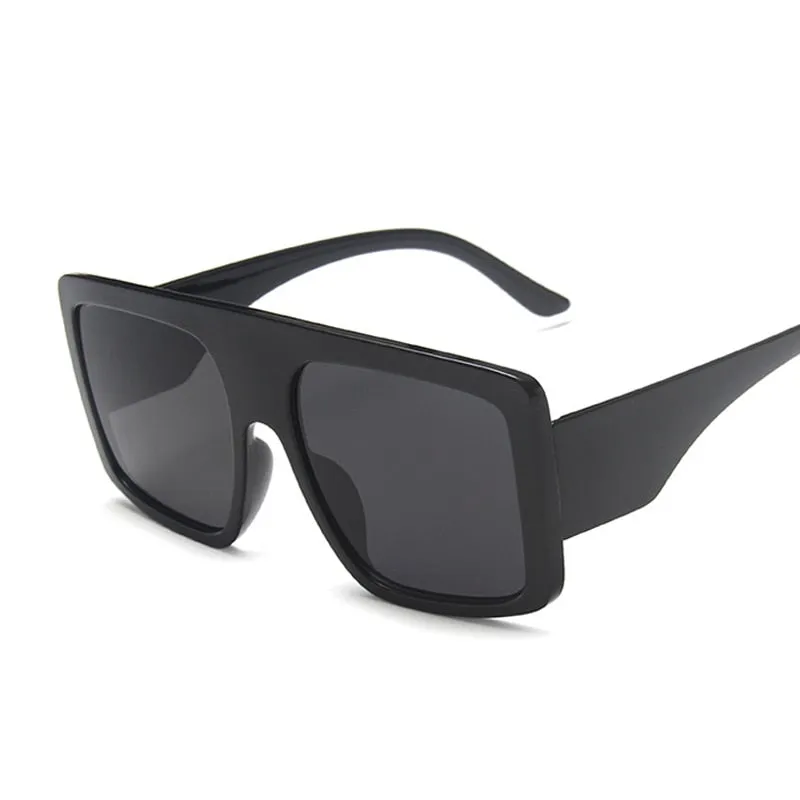 Fashion Square Sunglasses, Oversized Big Frame Designer Gradient Shades