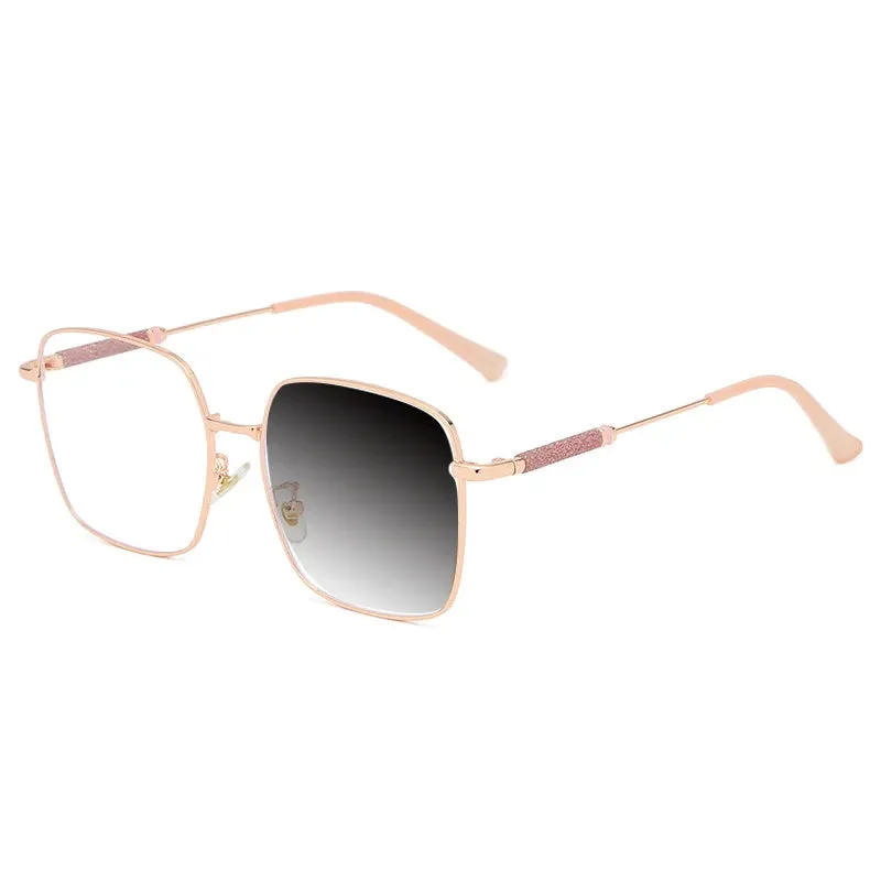 Kocolior Mens Full Rim Large Square Alloy Reading Glasses 8960