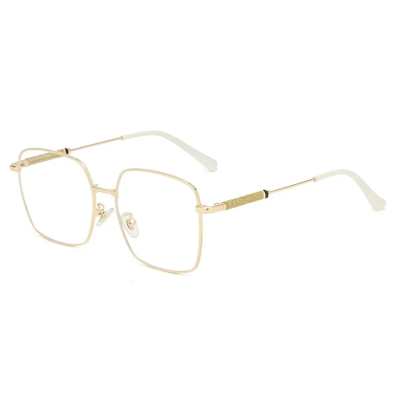 Kocolior Mens Full Rim Large Square Alloy Reading Glasses 8960