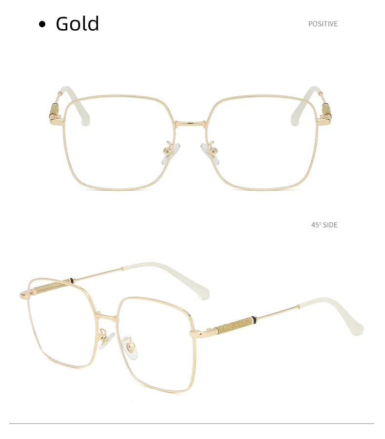 Kocolior Mens Full Rim Large Square Alloy Reading Glasses 8960