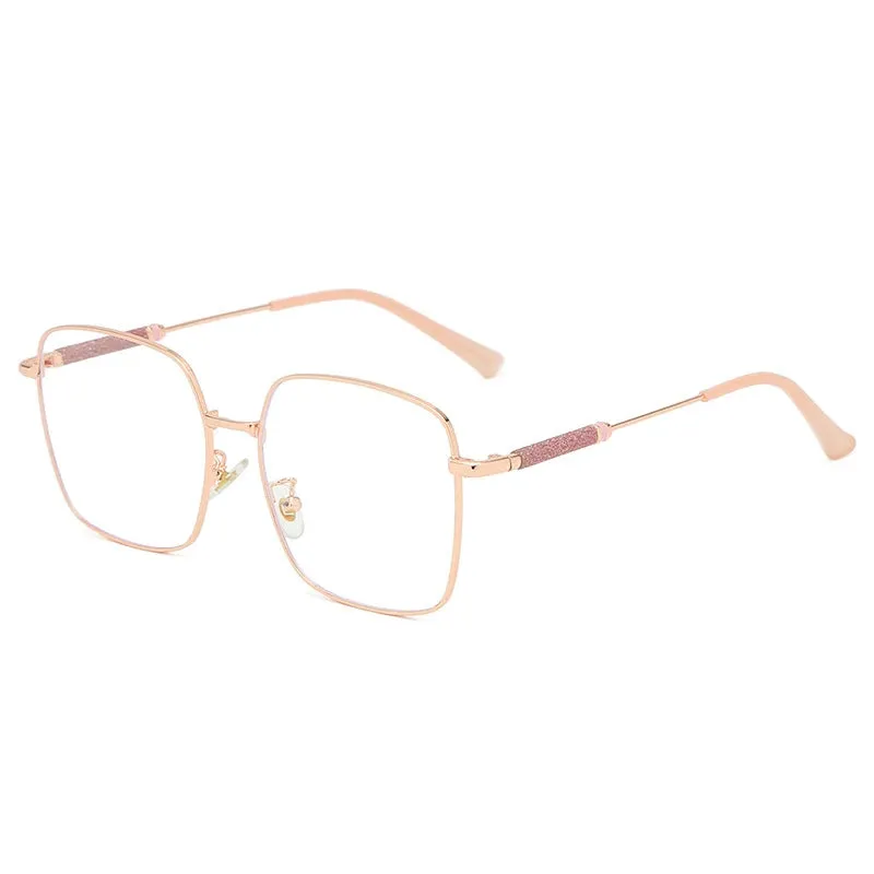 Kocolior Mens Full Rim Large Square Alloy Reading Glasses 8960