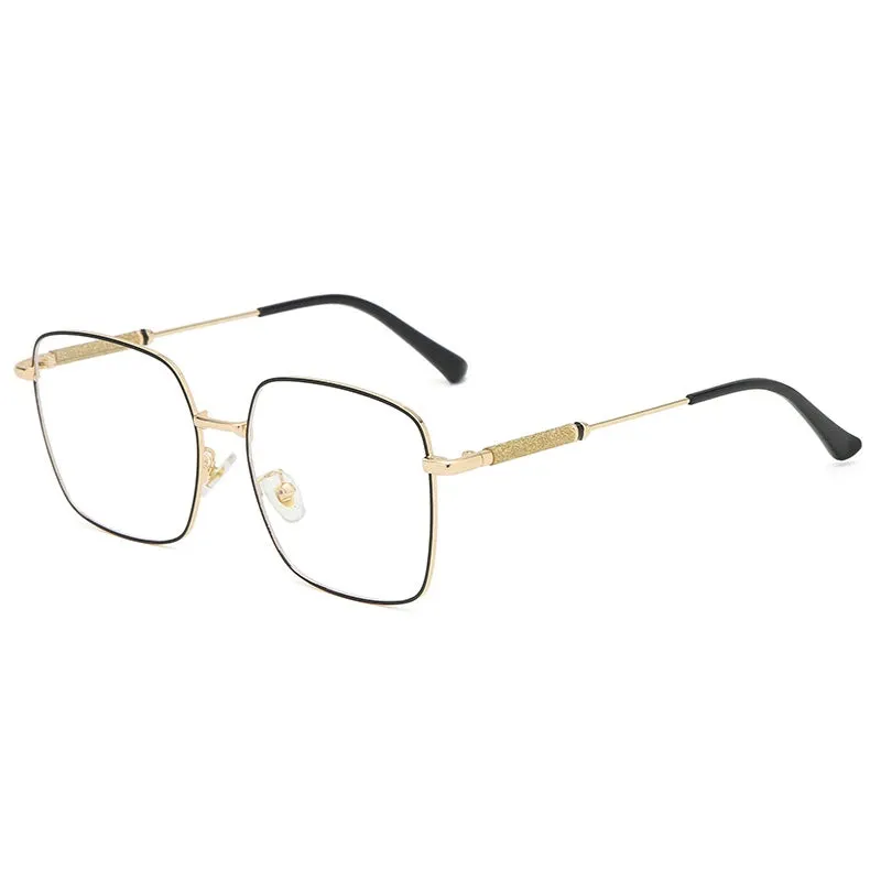 Kocolior Mens Full Rim Large Square Alloy Reading Glasses 8960