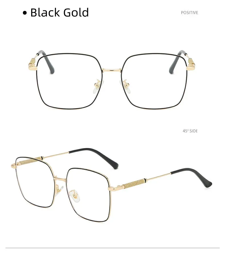 Kocolior Mens Full Rim Large Square Alloy Reading Glasses 8960