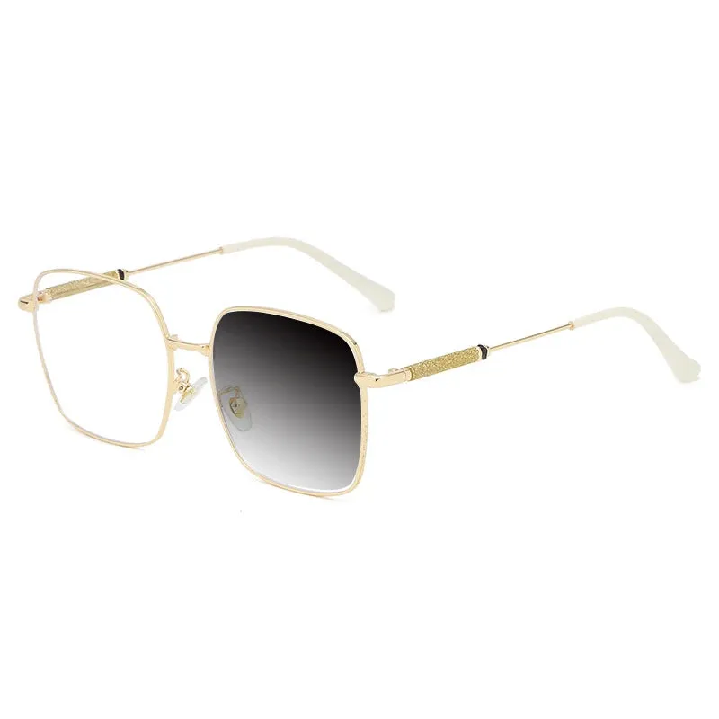 Kocolior Mens Full Rim Large Square Alloy Reading Glasses 8960