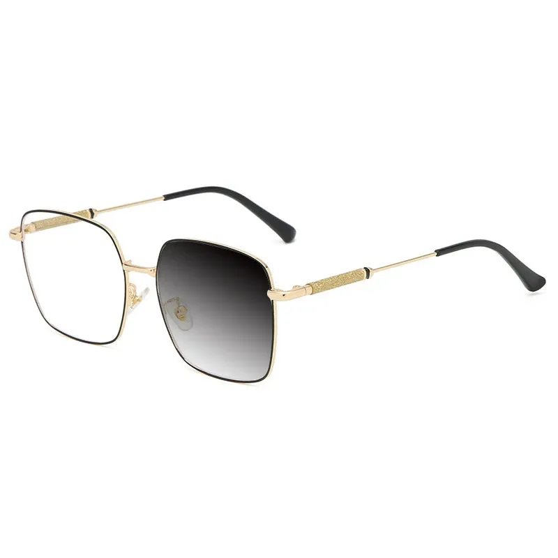 Kocolior Mens Full Rim Large Square Alloy Reading Glasses 8960