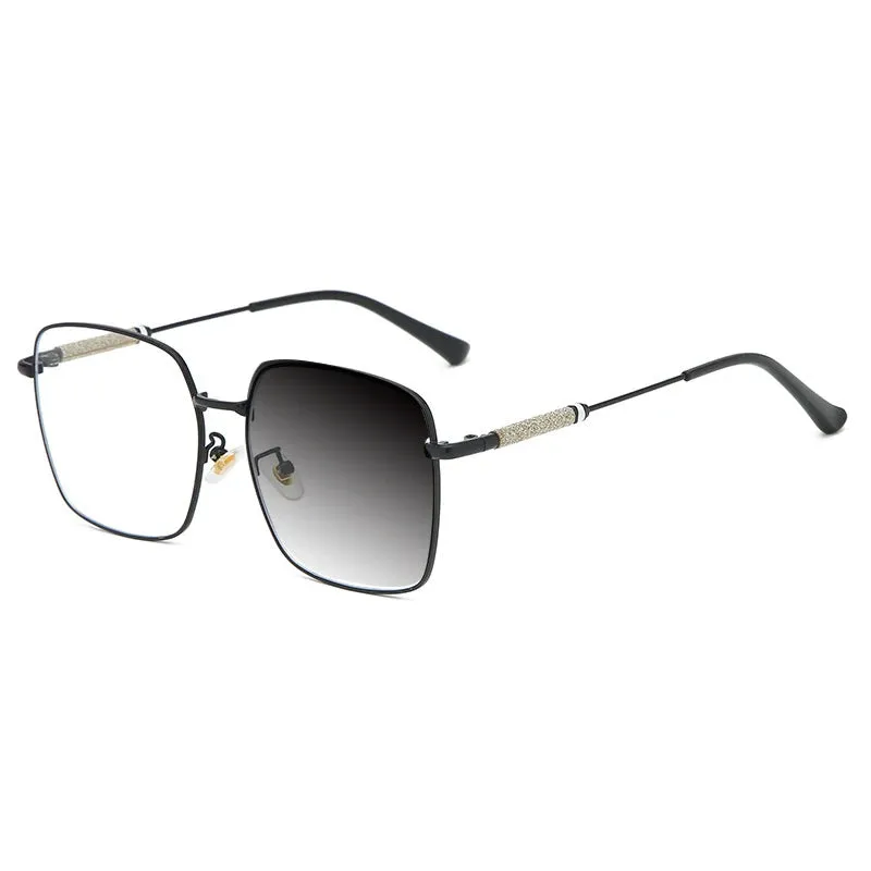 Kocolior Mens Full Rim Large Square Alloy Reading Glasses 8960
