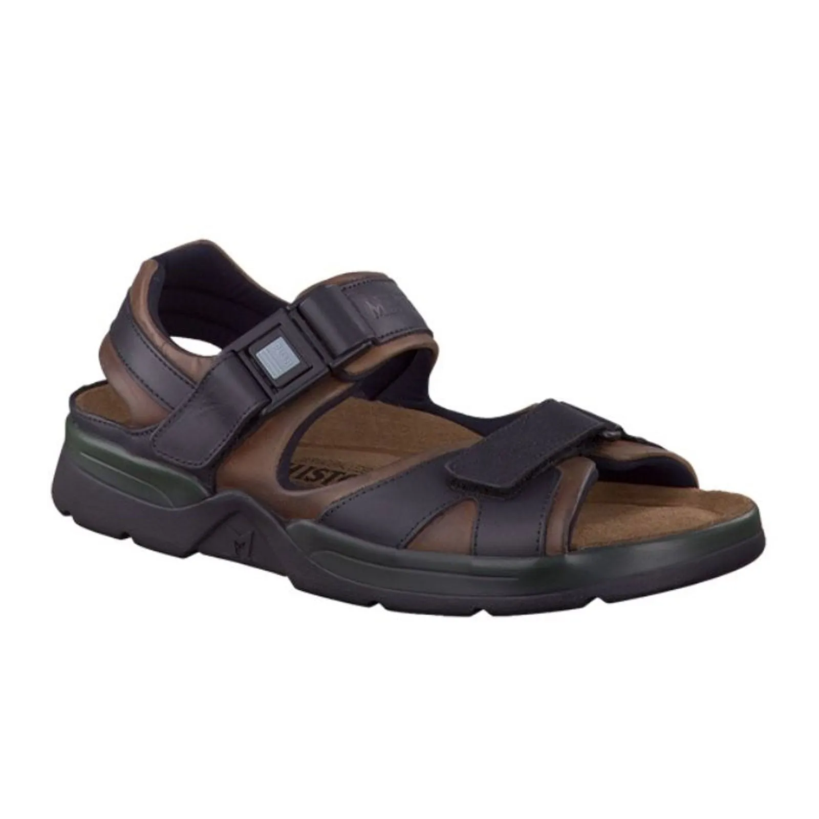Mephisto Shark Active Sandal (Men) - Dark Brown/Black Waxy