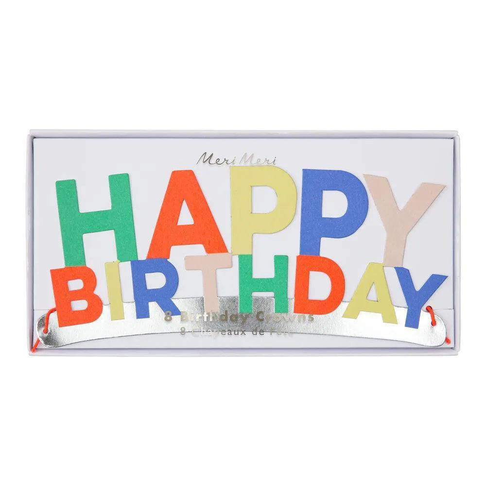 Meri Meri Happy Birthday Party Crowns S5166