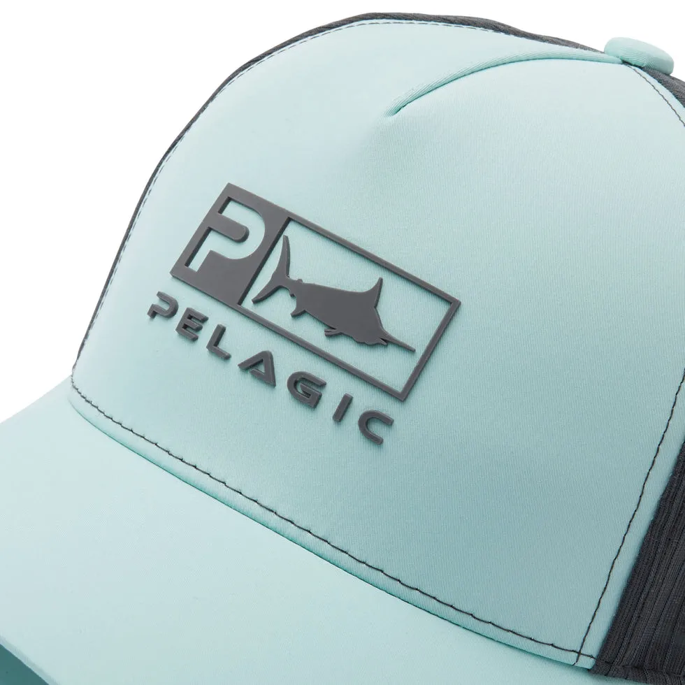 Pelagic Echo icon Performance Trucker Turquoise