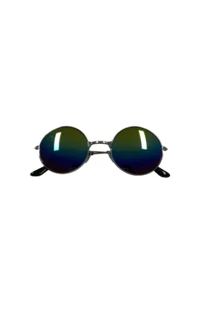 Rainbow Reflective Round Glasses