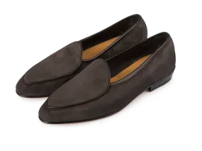 Sagan Classic Loafers in Bark Grey Asteria Suede with Leather Sole