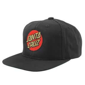 Santa Cruz Classic Dot High Profile Youth Snap-Back Black