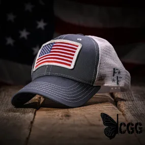 Slate & White Mesh-Back Trucker Hat