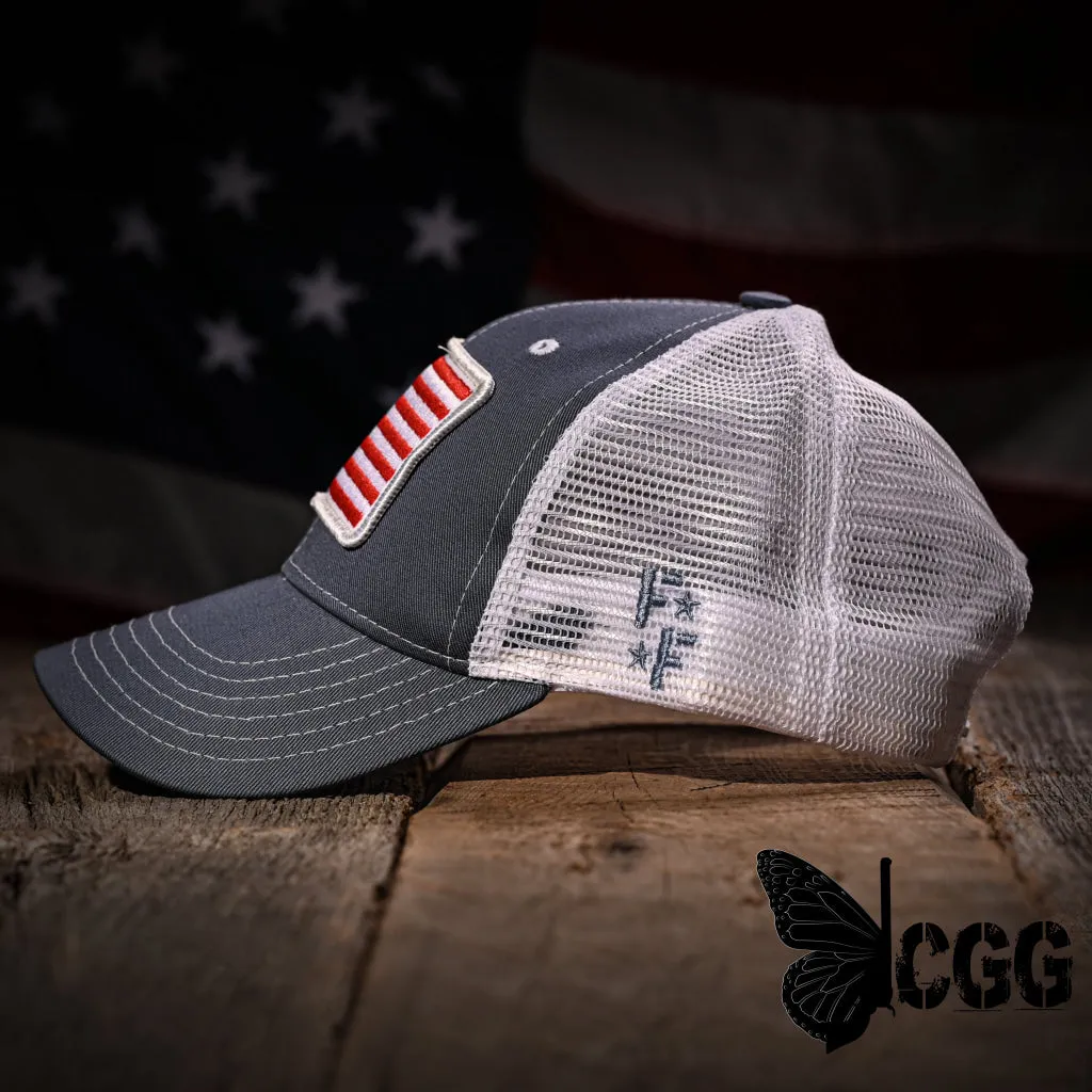 Slate & White Mesh-Back Trucker Hat