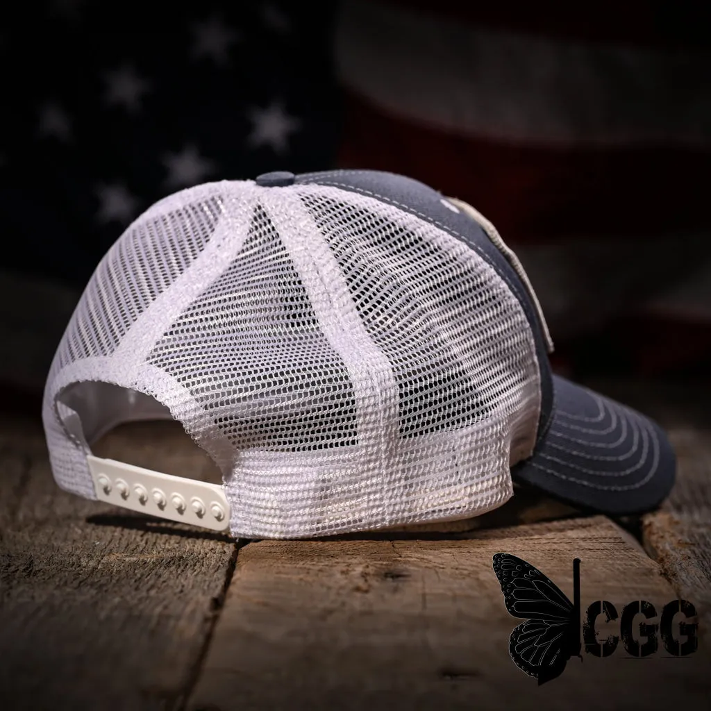 Slate & White Mesh-Back Trucker Hat