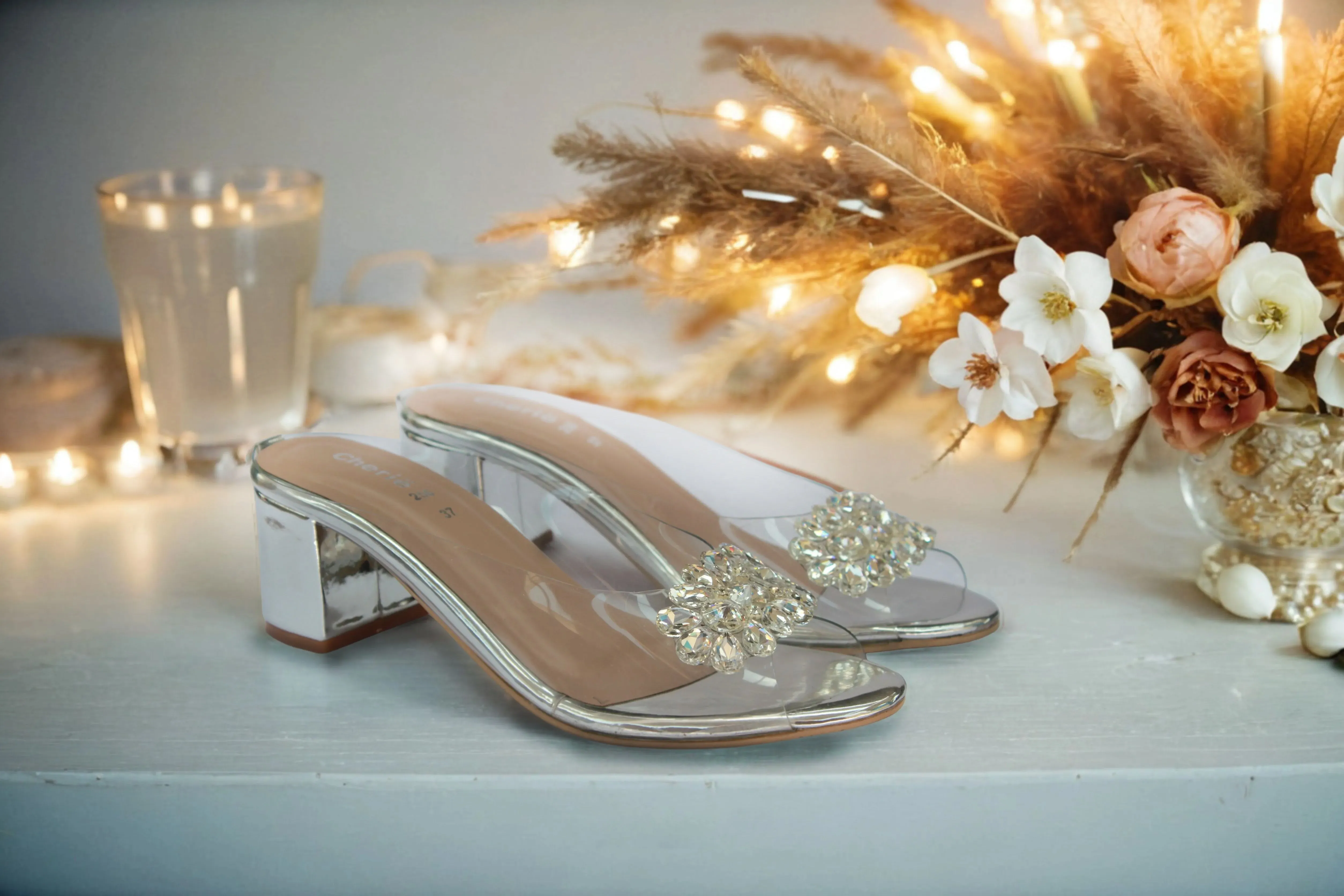 Sliver | Fancy Heel Slippers for Women