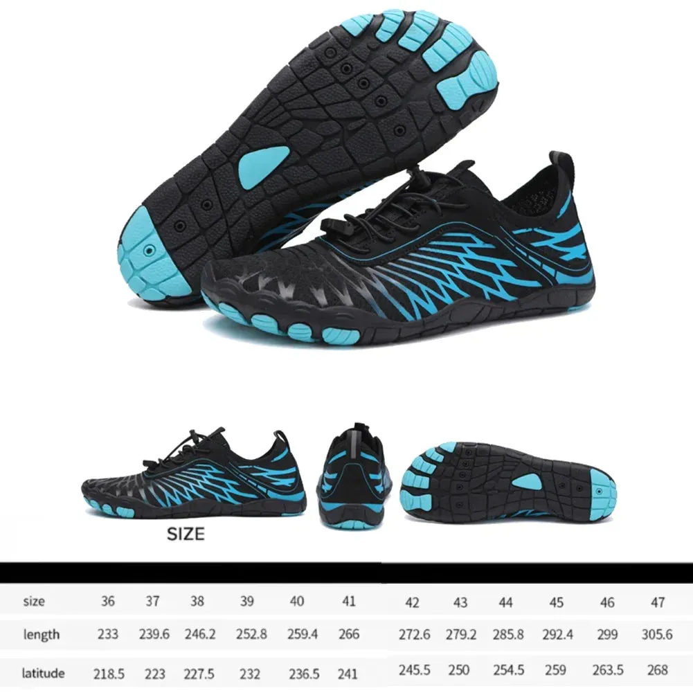 Swim Shoes Biking Aqua Shoes – Breathable Lace-Up Diving Sneakers for Men & Unisex