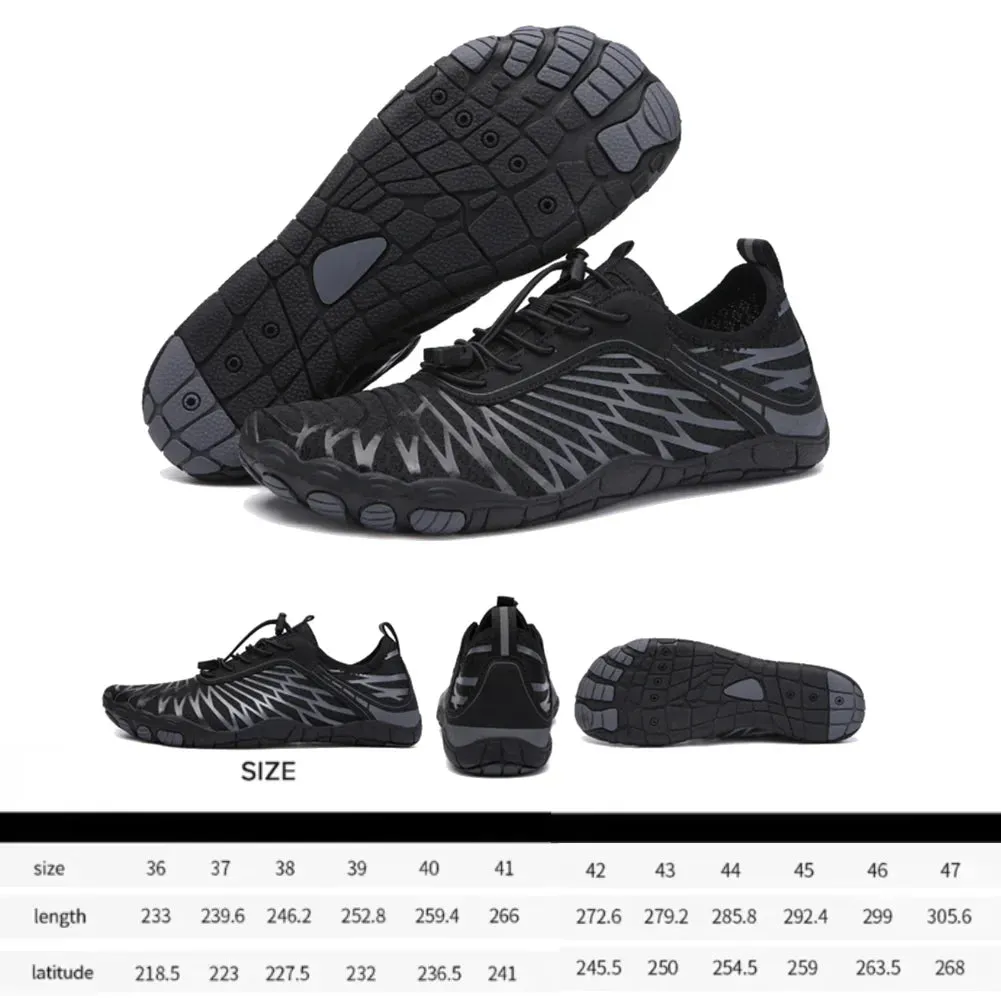 Swim Shoes Biking Aqua Shoes – Breathable Lace-Up Diving Sneakers for Men & Unisex