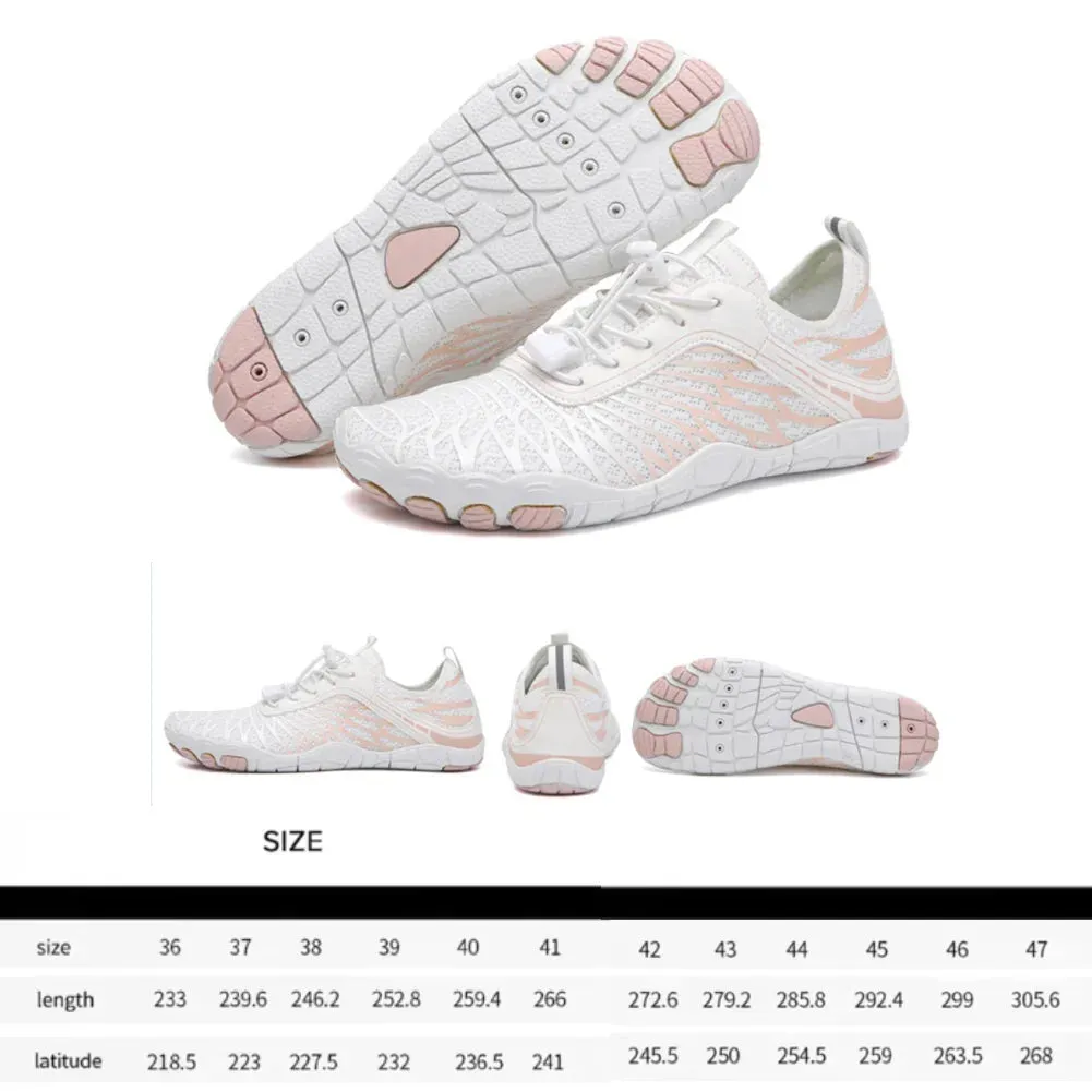 Swim Shoes Biking Aqua Shoes – Breathable Lace-Up Diving Sneakers for Men & Unisex
