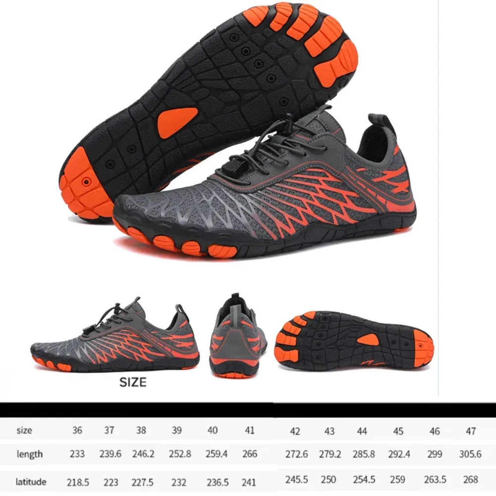 Swim Shoes Biking Aqua Shoes – Breathable Lace-Up Diving Sneakers for Men & Unisex