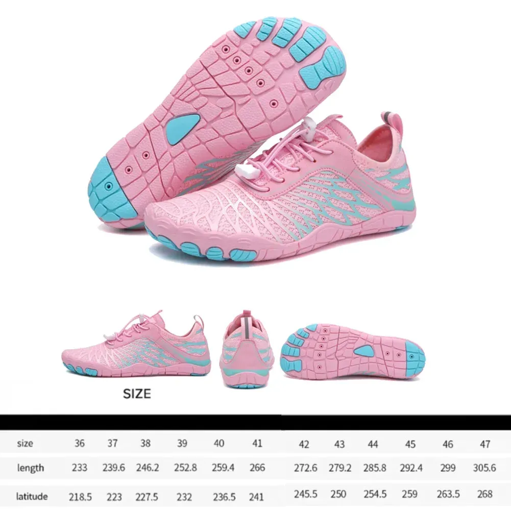 Swim Shoes Biking Aqua Shoes – Breathable Lace-Up Diving Sneakers for Men & Unisex