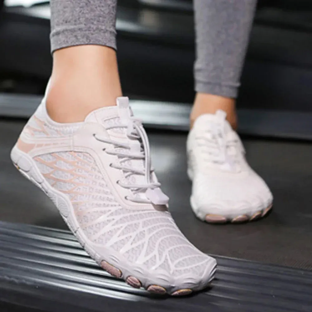 Swim Shoes Biking Aqua Shoes – Breathable Lace-Up Diving Sneakers for Men & Unisex